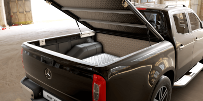 Mountain Top Hard Lid Style pickup truck tonneau cover and alu bedliner